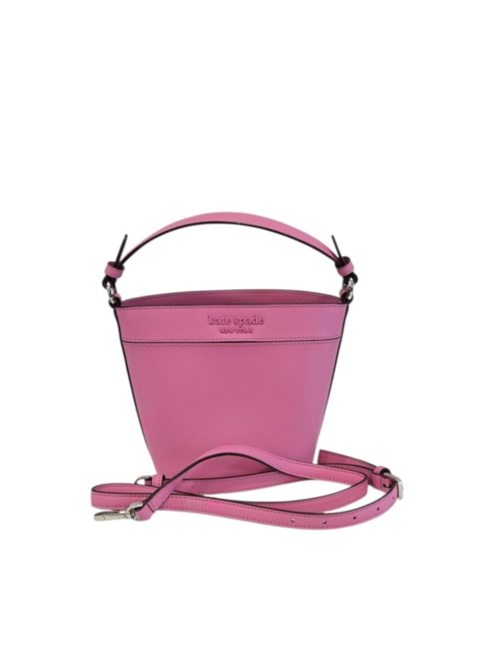 Kate Spade Cameron Small Bucket Bag with Both Short & Long Straps EUC
